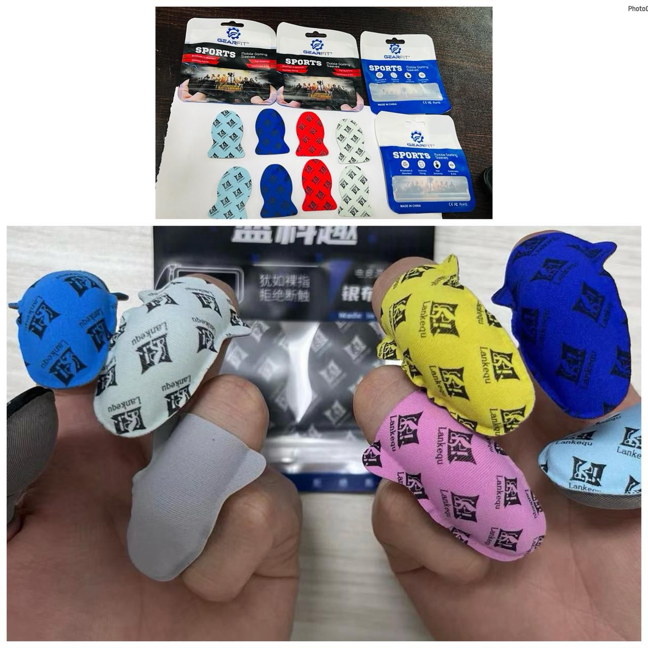 Pubg Anti-Slip Thumb Sleeve, Slip-Proof Sweat-Proof Professional Touch Screen Thumbs Finger Sleeve for Pubg Mobile Phone Game Gaming Gloves Multi Colour